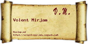 Volent Mirjam névjegykártya